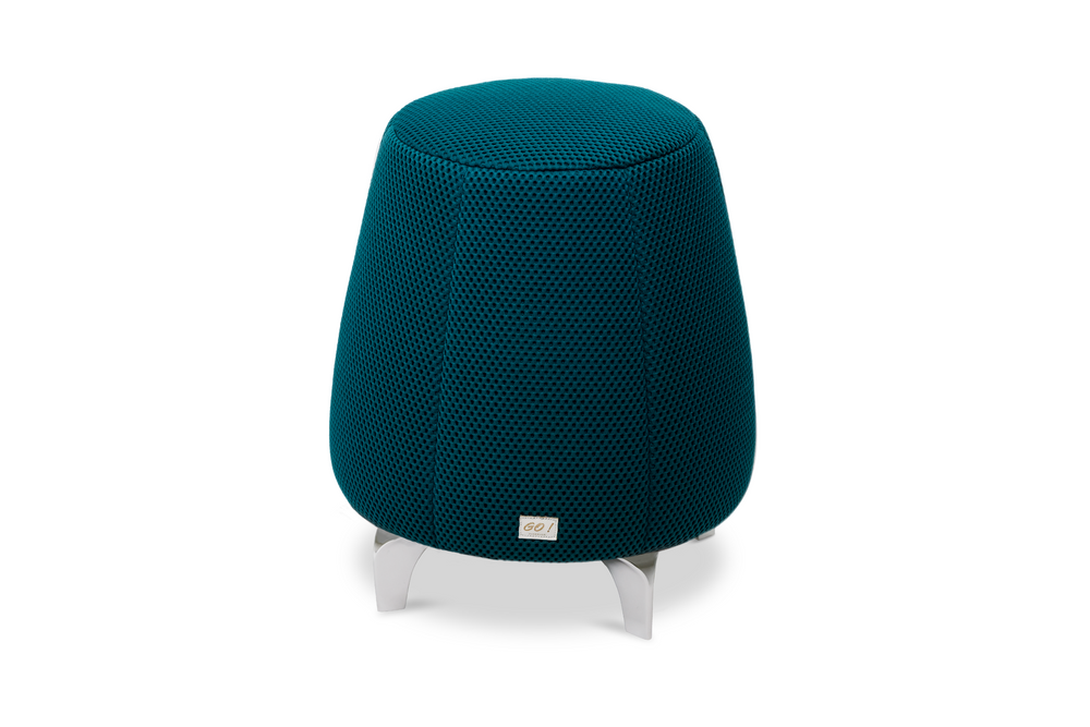 Tabouret ergonomique en résille épaisse - Vert canard