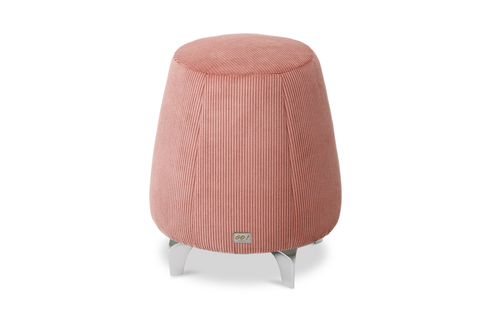 Tabouret ergonomique en velours - Vieux rose