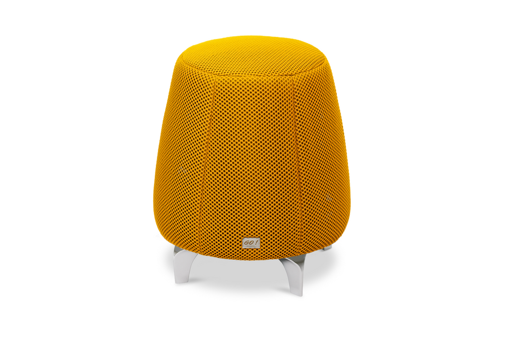 Tabouret ergonomique en résille épaisse - Jaune moutarde