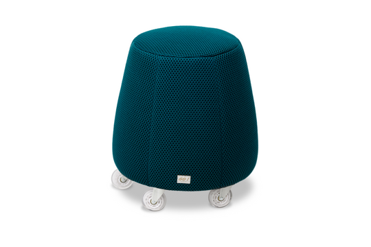 Tabouret ergonomique en résille épaisse - Vert canard