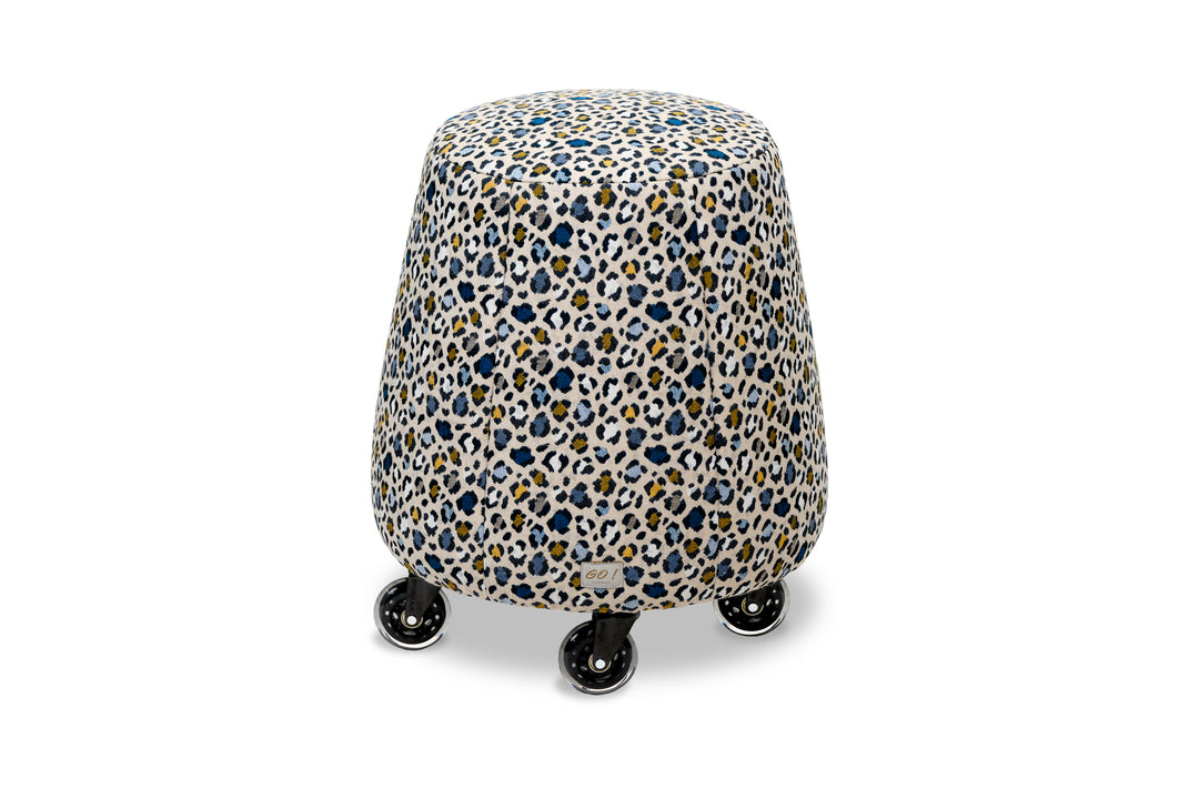 Tabouret ergonomique - Tissu léopard bleu