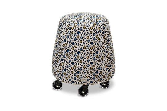 Tabouret ergonomique - Tissu léopard bleu
