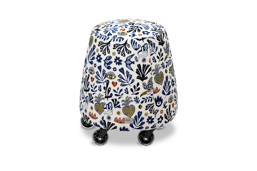 Tabouret ergonomique - Tissu peace bleu