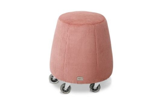 Tabouret ergonomique en velours - Vieux rose