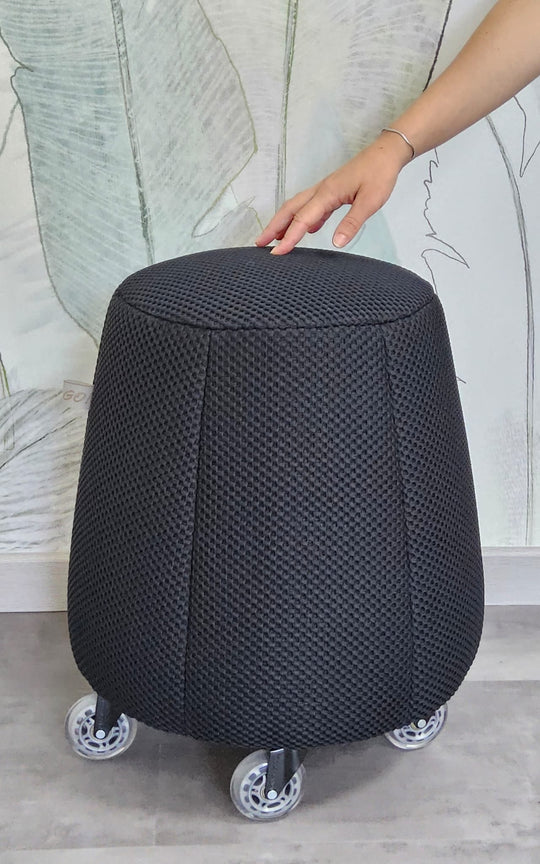 Tabouret ergonomique en résille épaisse - Noir