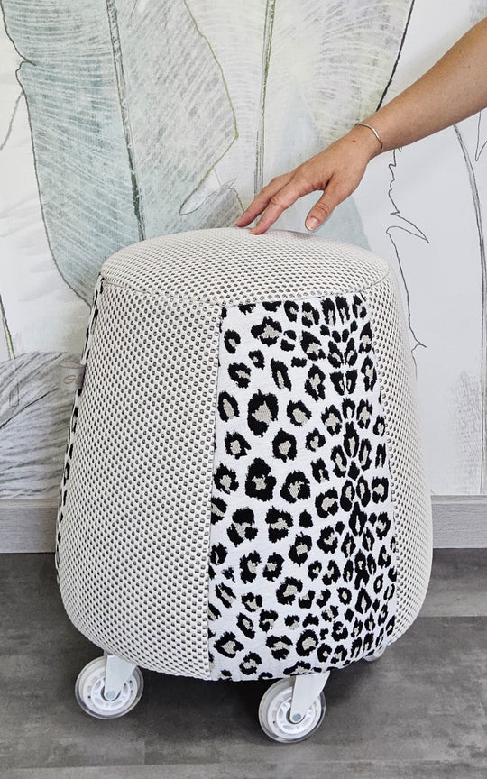 Tabouret ergonomique - Résille blanche / Jaguar