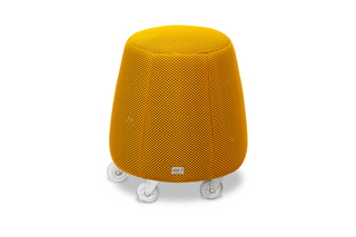 Tabouret ergonomique en résille épaisse - Jaune moutarde