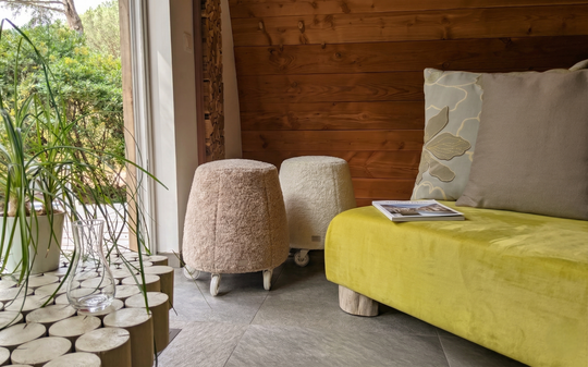 Tabouret ergonomique bouclette - Taupe