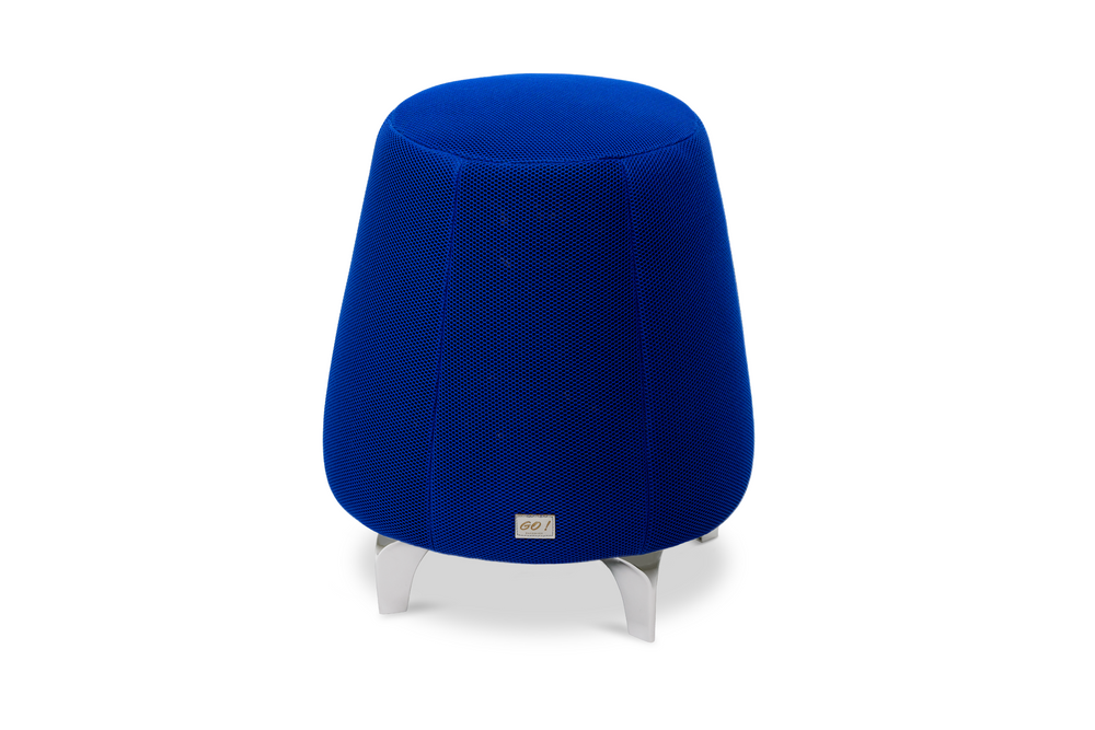 Tabouret ergonomique en résille fine - Bleu électrique