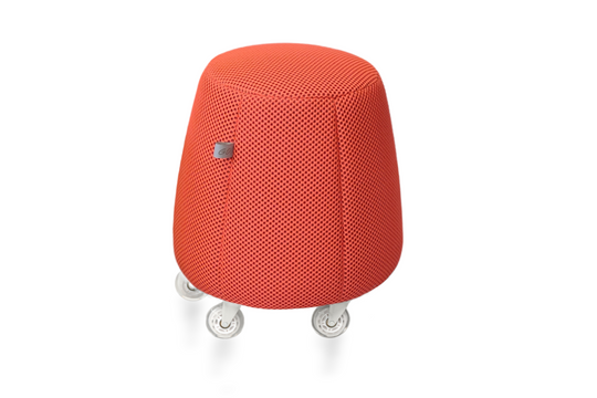 Tabouret ergonomique en résille épaisse - Mandarine