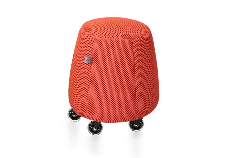 Tabouret ergonomique en résille épaisse - Mandarine
