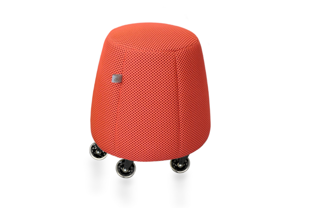 Tabouret ergonomique en résille épaisse - Mandarine